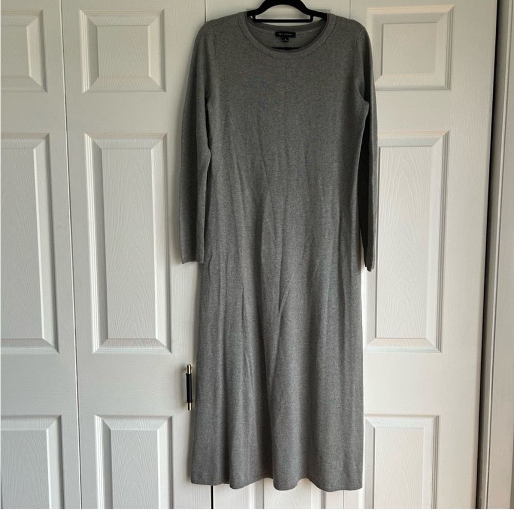 H by Halston Gray Midi Sweater Dress